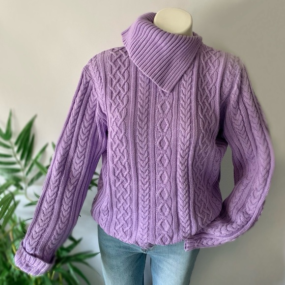 v i n t a g e :: Chunky Cotton Braided Cable Knit Sweater - Picture 9 of 9